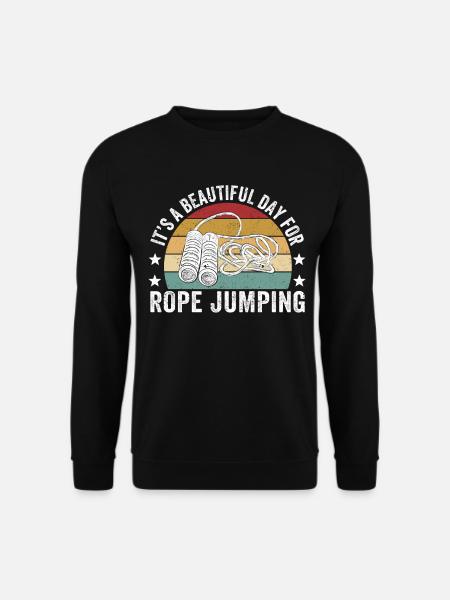 Lustiges Springseil Springseil springen Springseil - Unisex Pullover - Schwarz