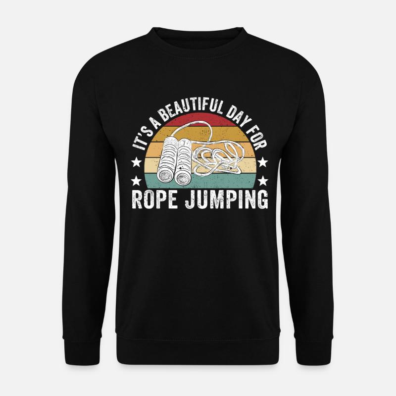 Lustiges Springseil Springseil springen Springseil - Unisex Pullover - Schwarz