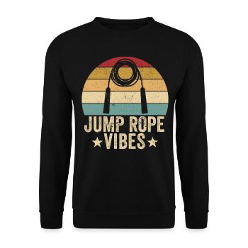 Funny skipping rope skipping rope jumping rope sprin - Unisex Sweatshirt - black - Front - Alina (178cm) & Michal (187cm)