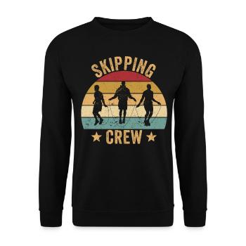 Funny skipping rope skipping rope jumping rope sprin - Unisex Sweatshirt - black - Front - Alina (178cm) & Michal (187cm)
