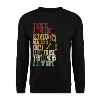 Lustiges Springseil Springseil springen Springseil - Unisex Pullover - Schwarz - Vorne - Alina (178cm) & Michal (187cm)