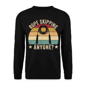 Funny skipping rope jumping rope jumping rope for - Unisex Sweatshirt - black - Front - Alina (178cm) & Michal (187cm)