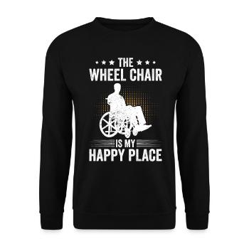 Funny Spinal Cord Injury Wheelchair Cross-Section - Unisex Sweatshirt - black - Front - Alina (178cm) & Michal (187cm)