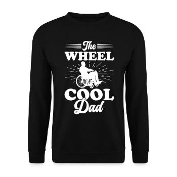 Funny Spinal Cord Injury Wheelchair Cross-Section - Unisex Sweatshirt - black - Front - Alina (178cm) & Michal (187cm)