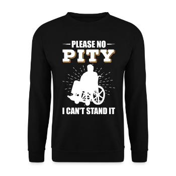 Funny Spinal Cord Injury Wheelchair Cross-Section - Unisex Sweatshirt - black - Front - Alina (178cm) & Michal (187cm)