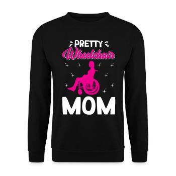 Funny Spinal Cord Injury Wheelchair Cross-Section - Unisex Sweatshirt - black - Front - Alina (178cm) & Michal (187cm)