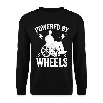 Spinal cord injury Spinal cord injury on wheels - Unisex Sweatshirt - black - Front - Alina (178cm) & Michal (187cm)