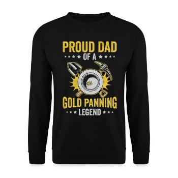 Lustiges Goldwaschen Stolzer Vater einer Goldwäsch - Unisex Pullover - Schwarz - Vorne - Alina (178cm) & Michal (187cm)