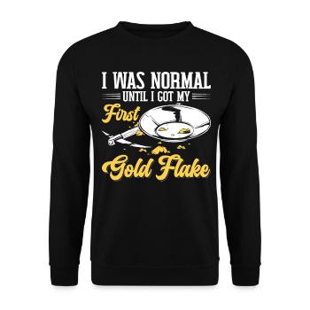 Funny Gold Panners Gold Seekers Gold Diggers Excavators - Unisex Sweatshirt - black - Front - Alina (178cm) & Michal (187cm)