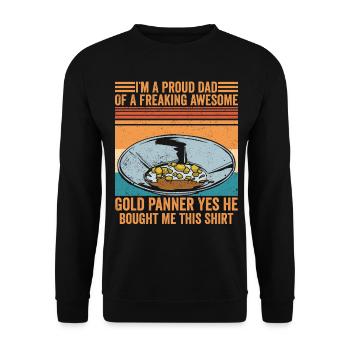 Funny Gold Panners Gold Seekers Gold Diggers Excavators - Unisex Sweatshirt - black - Front - Alina (178cm) & Michal (187cm)