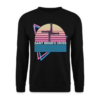 La Croix de Sainte Brigitte Rétro - Sweat-shirt Unisexe - noir - Devant - Alina (178cm) & Michal (187cm)