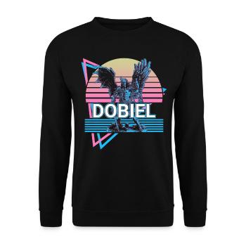 Dobiel Ange Gardien Vieux Perse Rétro - Sweat-shirt Unisexe - noir - Devant - Alina (178cm) & Michal (187cm)