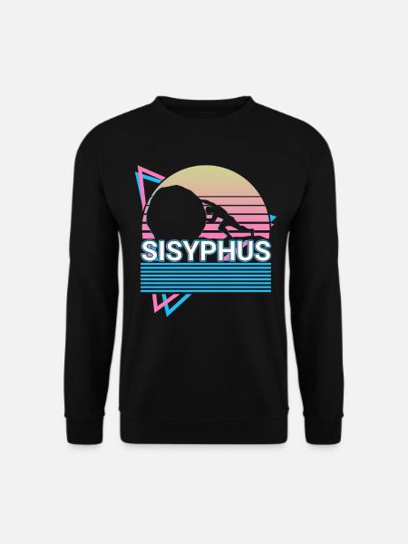 Sisyphe Mythologie grecque antique Retr - Sweat-shirt Unisexe - noir