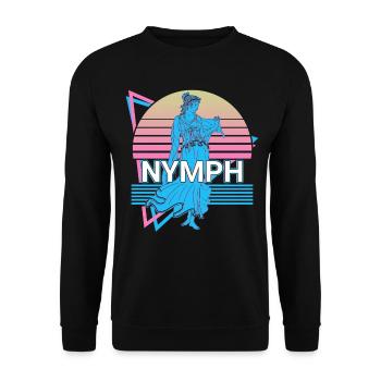 Nymph Ancient Greek Greek mythology Nature - Unisex Sweatshirt - black - Front - Alina (178cm) & Michal (187cm)