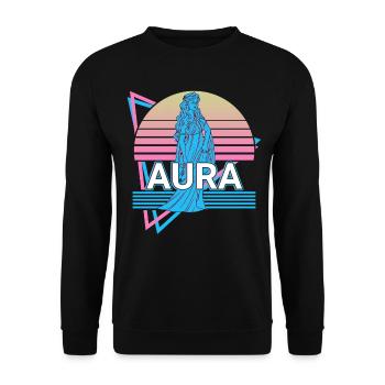 Aura Goddess of the Breeze Ancient Greek Greek My - Unisex Sweatshirt - black - Front - Alina (178cm) & Michal (187cm)