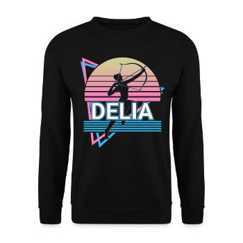 Delia Goddess Ancient Greek Greek Mytholo - Unisex Sweatshirt - black - Front - Alina (178cm) & Michal (187cm)
