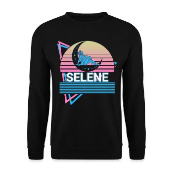 Selene goddess Ancient Greek Greek mythology - Unisex Sweatshirt - black - Front - Alina (178cm) & Michal (187cm)