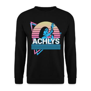 Achlys Göttin Altgriechisch Griechische Mythologie - Unisex Pullover - Schwarz - Vorne - Alina (178cm) & Michal (187cm)