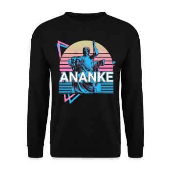 Ananke Goddess Ancient Greek Greek mythology - Unisex Sweatshirt - black - Front - Alina (178cm) & Michal (187cm)