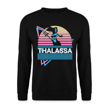 Thalassa Göttin Altgriechisch Griechische Mytholog - Unisex Pullover - Schwarz - Vorne - Alina (178cm) & Michal (187cm)