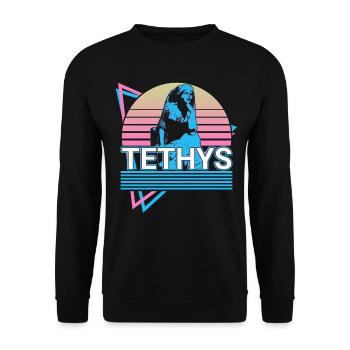 Tethys Göttin Altgriechisch Griechische Mythologie - Unisex Pullover - Schwarz - Vorne - Alina (178cm) & Michal (187cm)