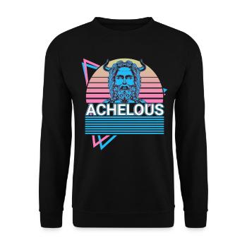 Achelous Greek god Ancient Greek myth - Unisex Sweatshirt - black - Front - Alina (178cm) & Michal (187cm)