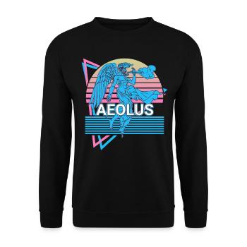 Éole, dieu du vent, mythologie grecque ancienne - Sweat-shirt Unisexe - noir - Devant - Alina (178cm) & Michal (187cm)