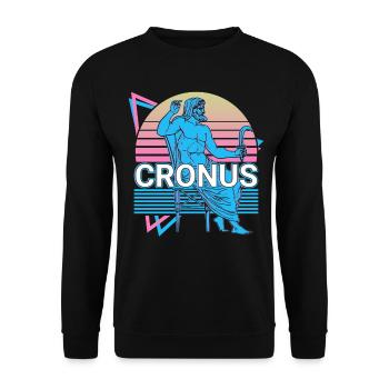Kronus Greek God Ancient Greek mythol - Unisex Sweatshirt - black - Front - Alina (178cm) & Michal (187cm)