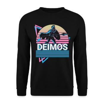 Deimos Greek God Ancient Greek Mythol - Unisex Sweatshirt - black - Front - Alina (178cm) & Michal (187cm)