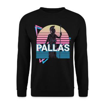 Pallas Dieu grec Mythe grec antique - Sweat-shirt Unisexe - noir - Devant - Alina (178cm) & Michal (187cm)