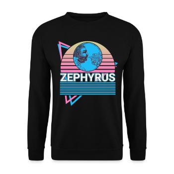 Zephyrus Greek God Ancient Greek myth - Unisex Sweatshirt - black - Front - Alina (178cm) & Michal (187cm)