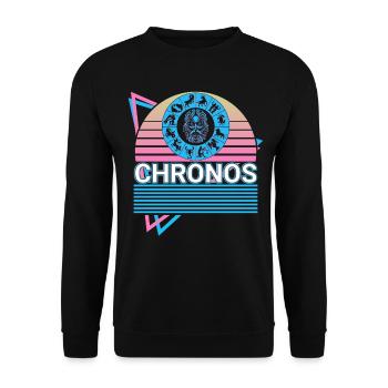 Chronos dieu grec Mythe grec antique - Sweat-shirt Unisexe - noir - Devant - Alina (178cm) & Michal (187cm)