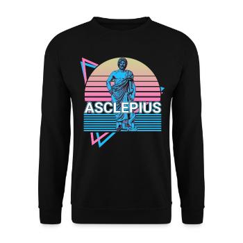 Asclépios dieu grec Mythe grec antique - Sweat-shirt Unisexe - noir - Devant - Alina (178cm) & Michal (187cm)