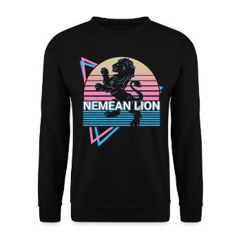 Lion de Némée créature mythique grec ancien - Sweat-shirt Unisexe - noir - Devant - Alina (178cm) & Michal (187cm)