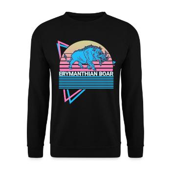 Sanglier érymanthien créature mythique grecque - Sweat-shirt Unisexe - noir - Devant - Alina (178cm) & Michal (187cm)