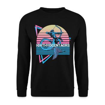 Ichthyocentaurs créatures mythiques mythologie grecque - Sweat-shirt Unisexe - noir - Devant - Alina (178cm) & Michal (187cm)