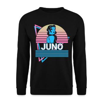 Juno Königin der Götter Antike römische Mythologie - Unisex Pullover - Schwarz - Vorne - Alina (178cm) & Michal (187cm)