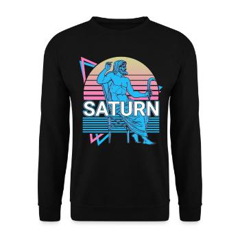 Saturne Dieu du Temps Mythologie romaine antique Re - Sweat-shirt Unisexe - noir - Devant - Alina (178cm) & Michal (187cm)
