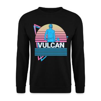 Volcan Dieu du feu et forgeron Roman M - Sweat-shirt Unisexe - noir - Devant - Alina (178cm) & Michal (187cm)