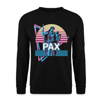 Pax Dieu de la Paix Mythologie romaine antique R - Sweat-shirt Unisexe - noir - Devant - Alina (178cm) & Michal (187cm)