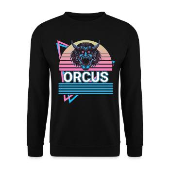 Orcus God of the Underworld Ancient Roman mythology - Unisex Sweatshirt - black - Front - Alina (178cm) & Michal (187cm)