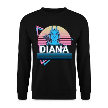 Diana Déesse Ancienne Mythologie Romaine Rétro - Sweat-shirt Unisexe - noir - Devant - Alina (178cm) & Michal (187cm)