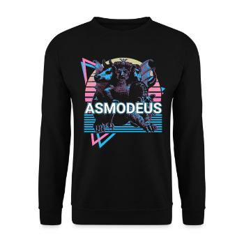 Asmodeus Prince of Demons Jewish mythology Heb - Unisex Sweatshirt - black - Front - Alina (178cm) & Michal (187cm)