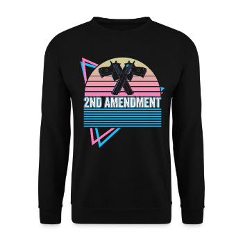 2. Retro Amendment to the Constitution - Unisex Sweatshirt - black - Front - Alina (178cm) & Michal (187cm)