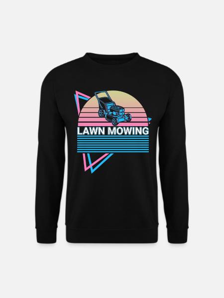 Lawn mowing retro - Unisex Sweatshirt - black