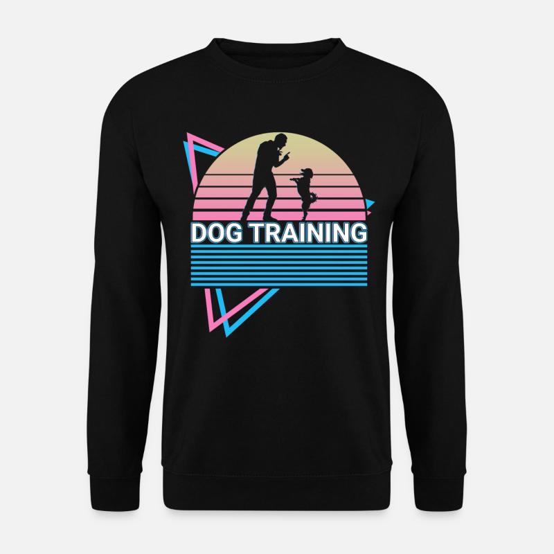 Hundetraining Retro Trainer - Unisex Pullover - Schwarz