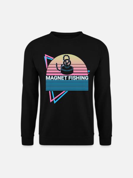 Magnet Fishing Retro - Unisex Sweatshirt - black