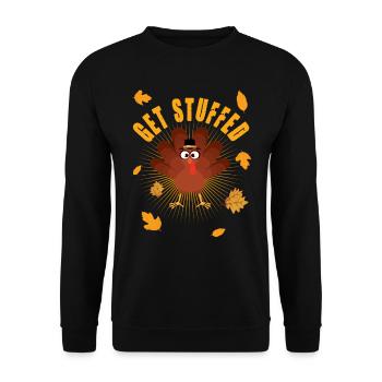 Get Stuffed für die Familie Männer Frauen und - Unisex Pullover - Schwarz - Vorne - Alina (178cm) & Michal (187cm)