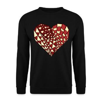 Avant Garde Aesthetic Heart Weirdcore Hippie - Unisex Sweatshirt - black - Front - Alina (178cm) & Michal (187cm)