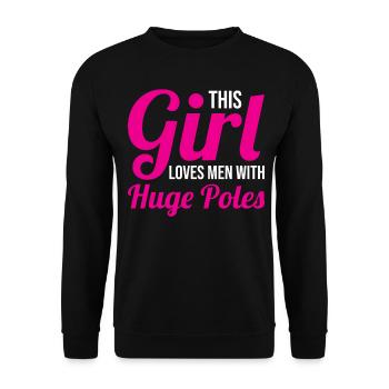 Fun Pole Vault Pole Vault Pole Vault - Unisex Sweatshirt - black - Front - Alina (178cm) & Michal (187cm)